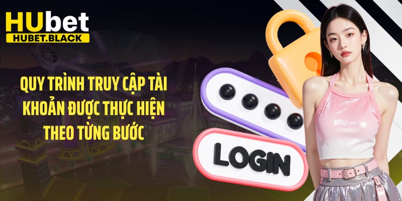 Quy trình truy cập tài khoản được thực hiện theo từng bước